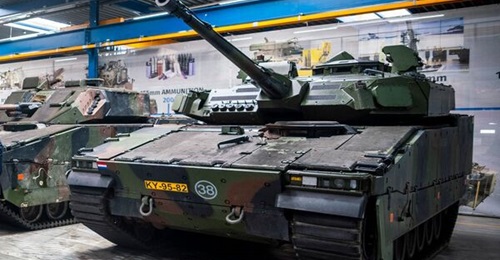The Netherlands received the first CV9035NL MLU production standard sample IFV on 4 June 2024 at Van Halteren Metaal plant in Bunschoten-Spakenburg.