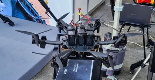 The UAV is designed to carry and drop rocket-propelled grenade munitions.