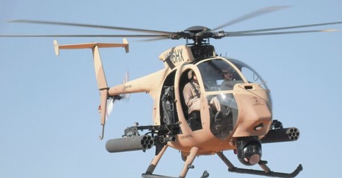 Seen on a demonstration flight outside of Boeing's Mesa production facility in Arizona, the AH-6i offers much of the capability of a dedicated attack helicopter but at a fraction of the cost.