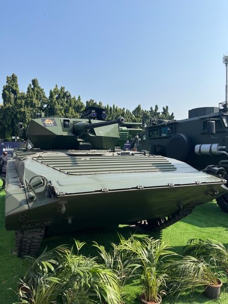 Armoured Vehicles Nigam Limited unveiled a prototype of the BMP-2M IFV at DefExpo 2022.