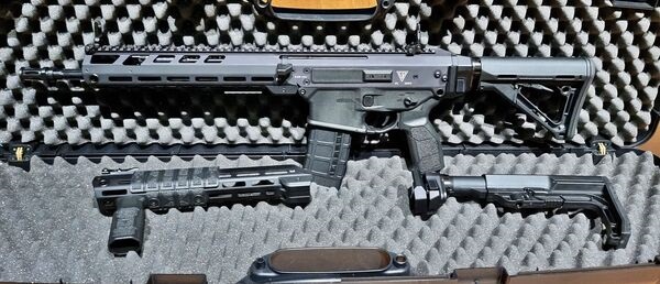 The Grot A3, the latest iteration of the Polish army's assault rifle, fitted with a new stock, upgraded gas system, and forend, displayed at the Grotowisko 2024 small-arms conference held in Poland from 22 to 23 June.