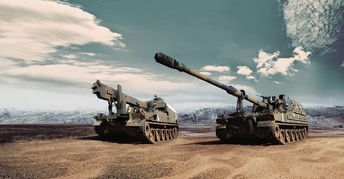 Romania has ordered 54 K9 SPHs (right) and 36 K10 artillery resupply vehicles (left) from Hanwha Aerospace.