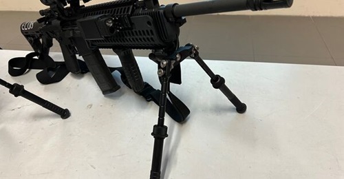 Singapore Army's new light machine gun IAR6940E-SG seen here at a media event on 17 July 2024. The service has begun equipping its active units with the new weapon type.