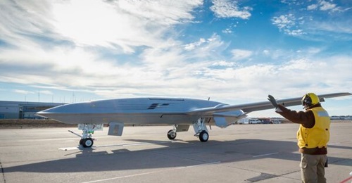 The first Boeing MQ-25 undergoes deck-handling trials in 2021. Boeing has held export discussions with the UK, but the aircraft has not yet been tested for STOBAR carriers such as those the UK operates.