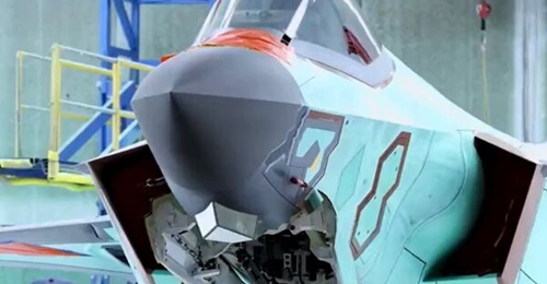 A screenshot from a Lockheed Martin video released on 2 August, showing the first of Poland's 32 F-35A in the final stage of assembly before delivery.