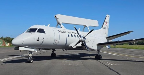 One of two Polish Saab 340 AEW&C aircraft acquired from Sweden. The first crews have now graduated, ahead of IOC being declared for the type in September.