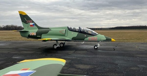 A pair of Aero Vodochody L-39NG Albatros aircraft intended for the VPAF prepare for a flight test in the Czech Republic. The aircraft have temporary Czech colours and serial numbers.