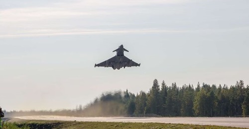 A Luftwaffe Eurofighter departs a dedicated stretch of highway in Finland as the service and the wider NATO alliance look to revamp their ACE off-base capabilities.