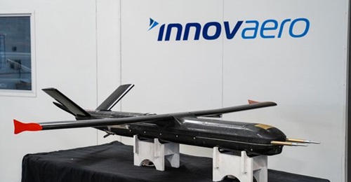The Innovaero OWL B precision munition is being designed to loiter for 30 minutes at a range of 100 km, or reach a maximum range of about 200 km.