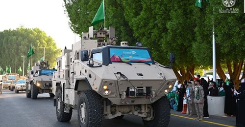 A Nimr Jais Mk 2 is seen during the Saudi naval parade in Al-Jubail.