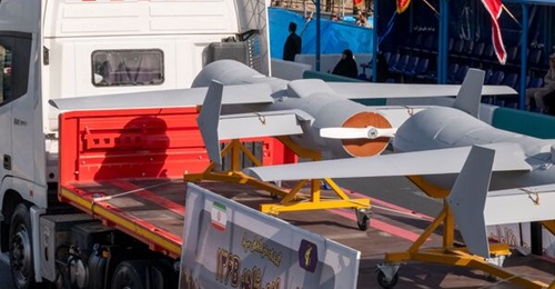 The Shahed-136B UAVs in the parade on 21 September.
