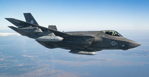 A US Navy F-35C carries two LRASMs on 10 September 2024.