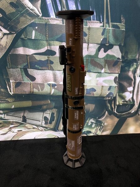 Saab's shoulder-launched AT4CS TW at AUSA 2024 conference in Washington, DC. The system was selected for the army's IAM requirement.
