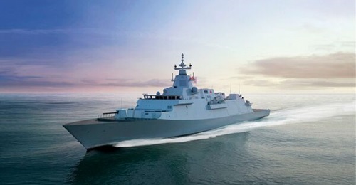 Lockheed Martin received funding for development and integration of the Aegis combat system solution to equip the Royal Canadian Navy's new River-class destroyers, shown here in a rendering.