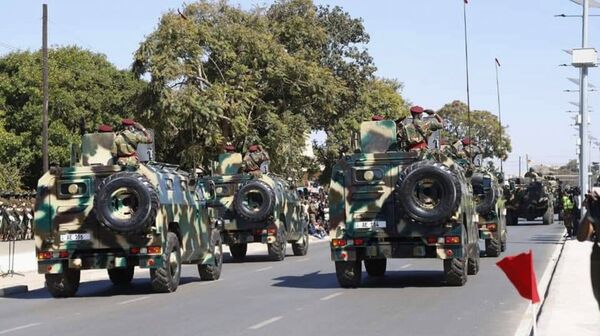Zambian Army GAZ-233014 Tigr APCs in the Defence Force Day parade. (Patriotic Front (Zambia))