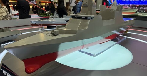 A model of the MRCV on display for the first time at IMDEX 2025 in Singapore.