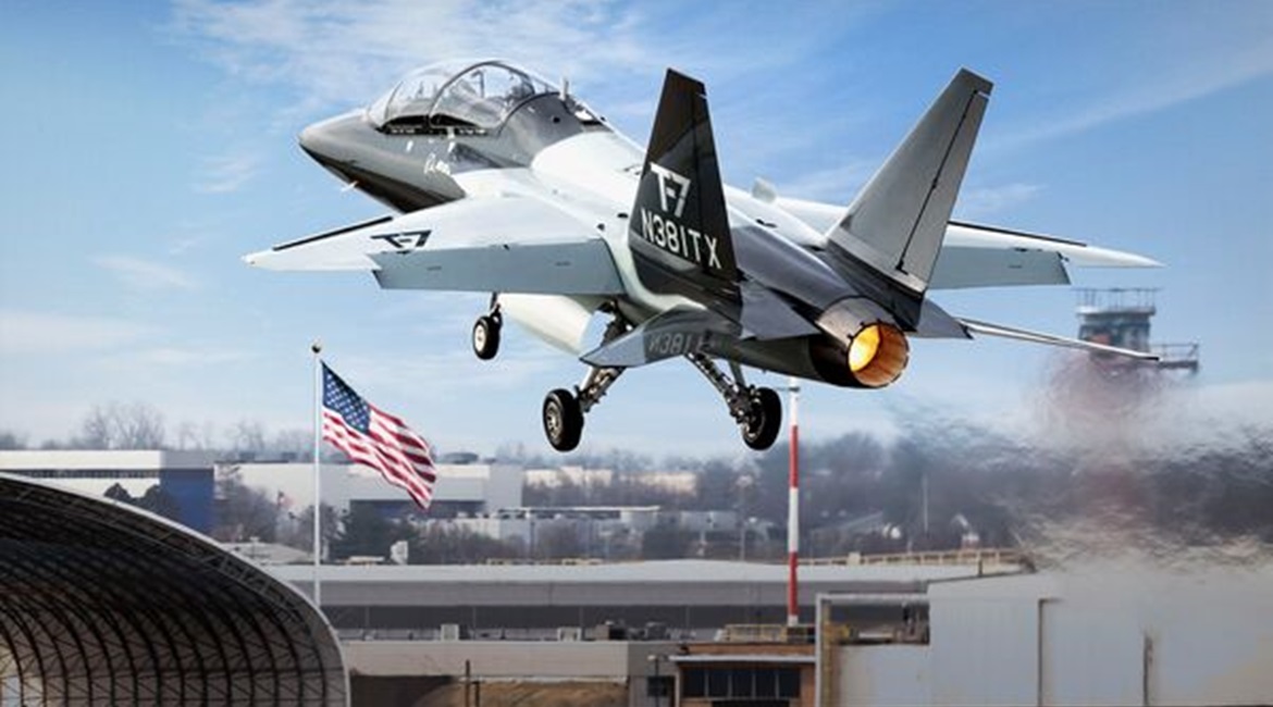 One of the two production-representative jets so far built and flying departs St Louis of a test sortie. Boeing has now begun the second phase of flight trials of the T-7A Red Hawk trainer aircraft.