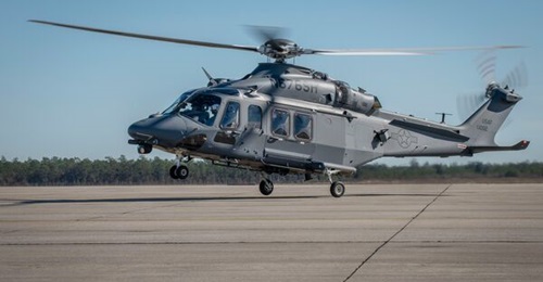 The Boeing MH-139A Grey Wolf helicopter of the USAF. A technical issue with a defensive system on the aircraft is preventing the service from earning a supplemental type certificate (STC) for the platform.
