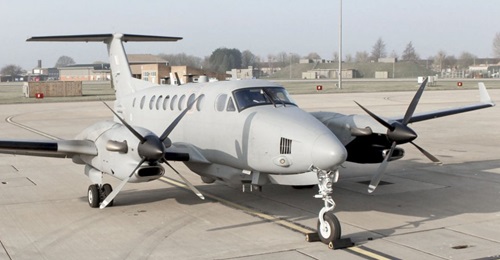 Raytheon UK has been awarded a contract to support the RAF's Shadow R1 aircraft, seen here at RAF Waddington.