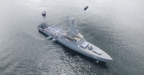RSS 
        
        , one of the Littoral Mission Vessels deployed to monitor a Malaysian vessel that sailed into, and remained in waters Singapore claims as part of its port limits.