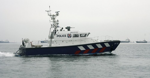 The Singapore Police Coast Guard 19 m patrol craft, 
        
        , a vessel similar to those deployed by the service to monitor MV 
        
        .