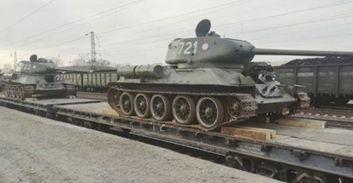 Russia received 30 vintage T-34/85 tanks from Laos in early January. The tanks are to be used in military parades, museum exhibitions, and films about World War II.