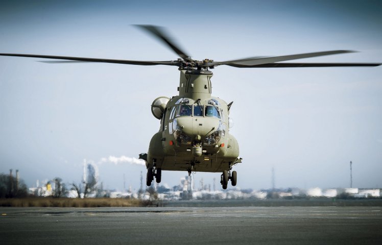 Indonesia has outlined a requirement to procure up to 10 Boeing CH-47F Chinook helicopters, pictured here in UK service. (Boeing)