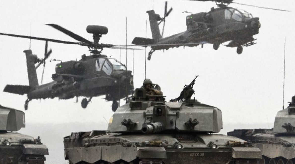 Seen exercising alongside British Army armoured units, the Apache AH1 will remain in service through to 2024. Leonardo Helicopters has been awarded a five-year support contract to take the fleet of 50 platforms through to this end-date.