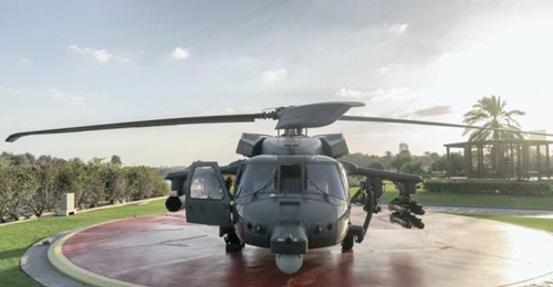 The newly revealed armed Black Hawk for the UAE shows several enhancements, most notably the stub wings fitted with four hardpoints for the carriage of a range of weapons.
