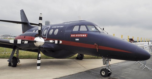 A BAE Systems Jetstream aircraft was used by the ASTRAEA consortium to test technologies for UAV integration into controlled airspace.