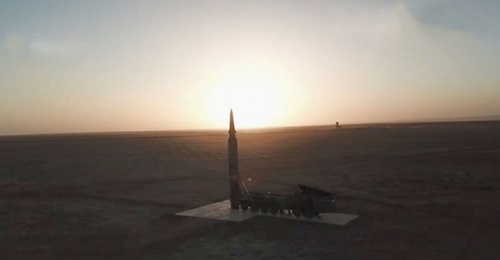 CCTV footage showing a PLARF DF-26 IRBM TEL deployed and ready to fire.