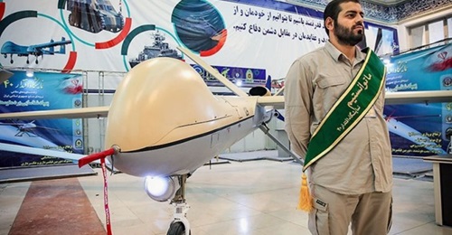 The Shahed-129 with the enlarged fairing, possibly for a SATCOM system.