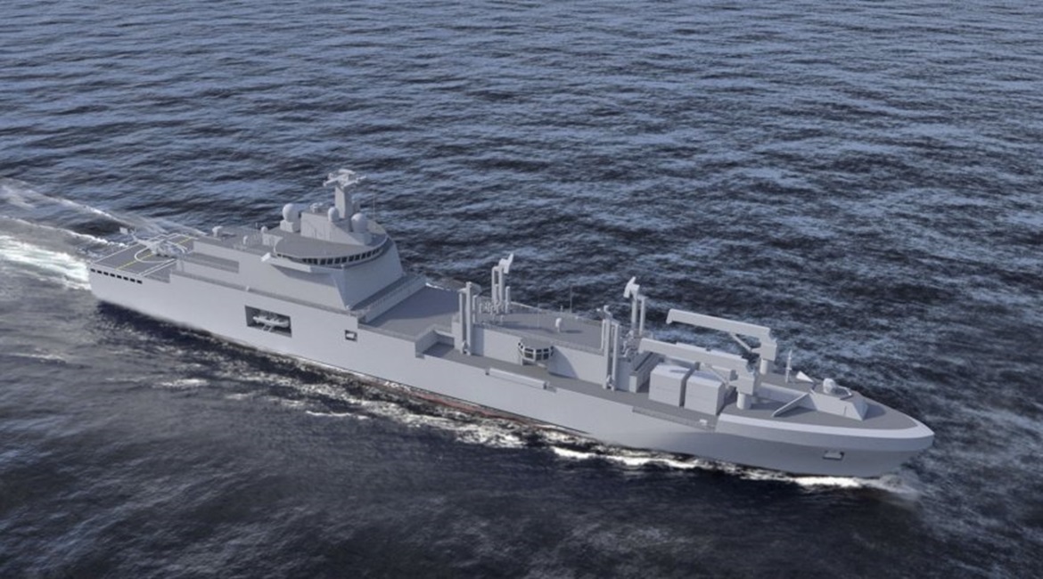The new FLOTLOG support vessels will be based on the Italian Navy's Vulcano-class design, but modified to meet the French Navy's requirement for support of a carrier-based task group.