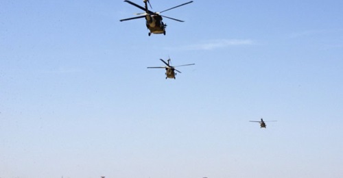 AAF UH-60 Black Hawk helicopters performed their first operational mission on 7 May 2018.