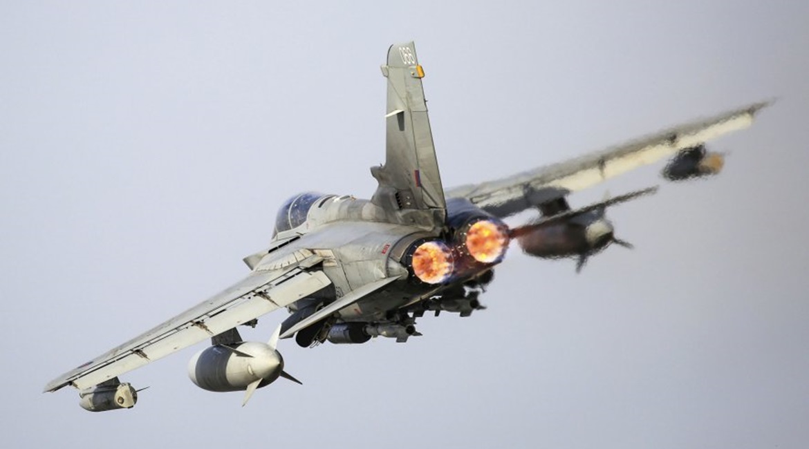 On 31 January, the RAF conducted its last operational sortie with the Tornado GR4 (pictured: the last of the two aircraft to take off, bringing an end to four and a half years of the type's involvement in Operation 'Shader').