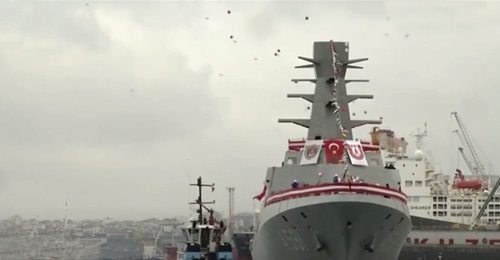 Turkey's first national test and training ship, 
        
         (A-591), was launched on 9 February at Tuzla shipyard near Istanbul, Turkey.