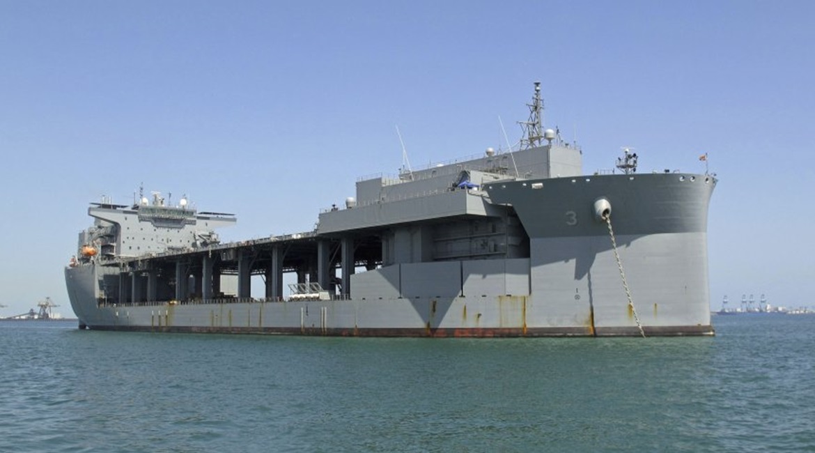 The expeditionary sea base USS 
        
        . The UK's Littoral Strike Ship concept is broadly similar, being conceived as a forward-deployed, aviation-capable afloat staging base for the Royal Marines and special forces.