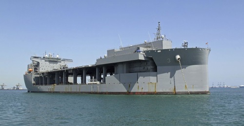 The expeditionary sea base USS 
        
        . The UK's Littoral Strike Ship concept is broadly similar, being conceived as a forward-deployed, aviation-capable afloat staging base for the Royal Marines and special forces.