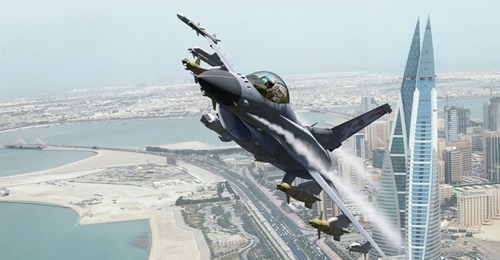 Artist's illustration of the Lockheed Martin F-16V Block 70 variant for Bahrain. A company official said demand for the F-16 is accelerating around the world due to new production models and upgrades.