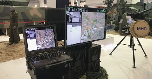 PGZ displays a mock-up of the Rosomak BMS at MSPO in Kielce, Poland, on 5 September 2018.