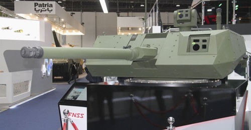 FNSS Savunma Sistemleri's Teber-30 RCT, armed with a 30 mm MK44 dual feed cannon.