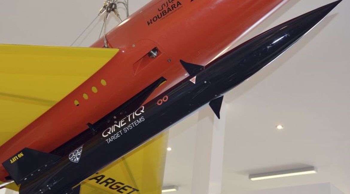 QinetiQ's Rattler supersonic target system mounted on a Banshee target drone.