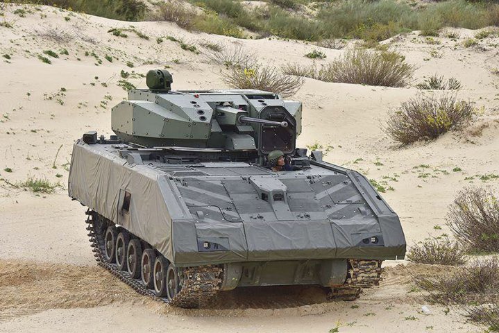 An official image of the Singapore Army’s Next Generation Armoured Fighting Vehicle showing the vehicle with a new remote weapon station in place of the Adder M30 system originally seen on the vehicle. (MINDEF)