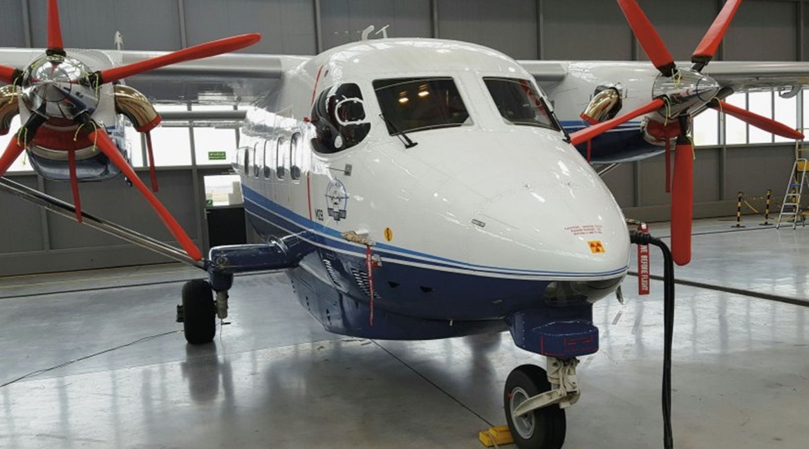 A PZL Mielec M28  light transport aircraft at the company's facility in southern Poland. Nepal is to receive two such aircraft by the end of the year.