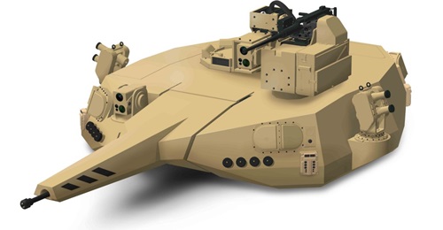 EOS launched a new modular medium-calibre turret called T2000 at the 2019 Avalon Airshow.