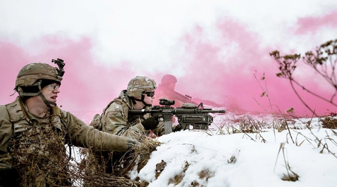 US soldiers participate in a live-fire training at Bemowo Piskie training area, Poland, in January. The exercise is intended to strengthen relationships among the allied nations and enhance combat readiness. As the US prepares for large-scale conflicts...