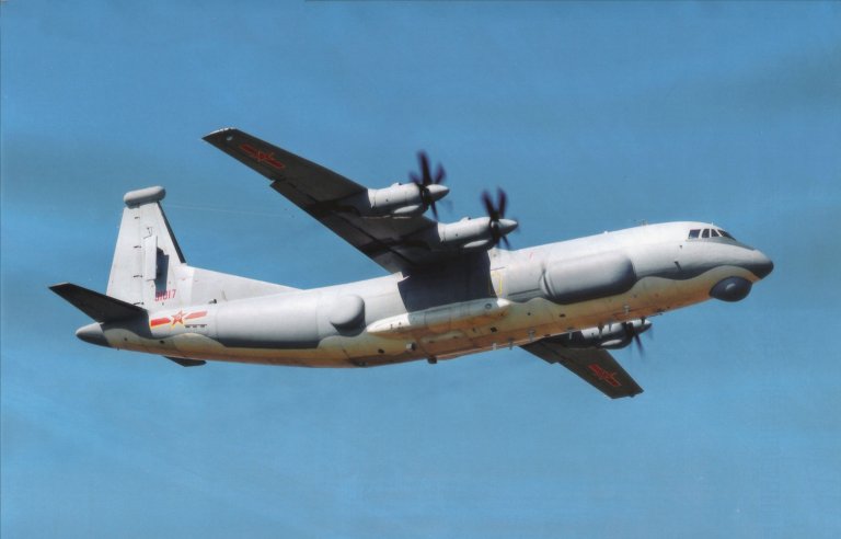 Chinese broadcaster CCTV showed images in early March of an ECM variant of the Shaanxi Y-9 aircraft. (CCTV/PLAAF)