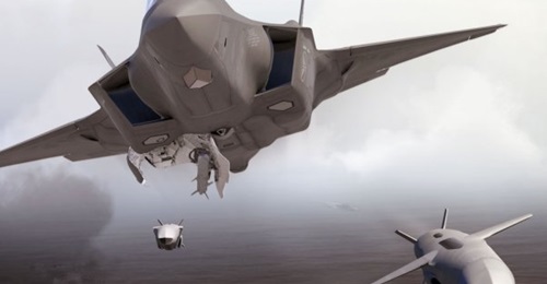 Computer-generated imagery showing an F-35 releasing Joint Strike Missiles (JSMs). Kongsberg announced on 11 March that it had signed a contract to provide an undisclosed number of JSMs for Japan's growing F-35 fleet.
