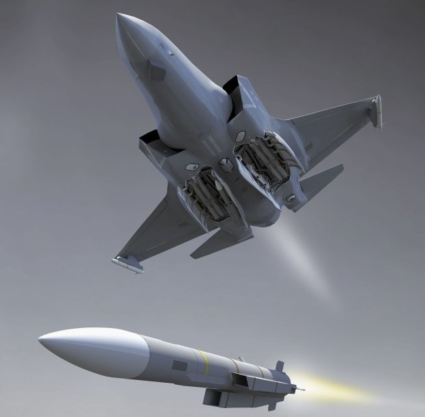 A concept of a Lockheed Martin F-35 Lightning launching the MBDA Meteor BVRAAM missile. (BAE Systems)