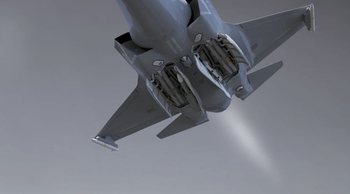 A concept of a Lockheed Martin F-35 Lightning launching the MBDA Meteor BVRAAM missile.